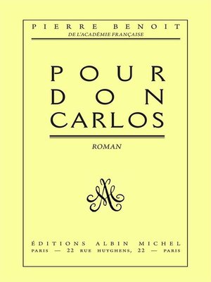 cover image of Pour Don Carlos